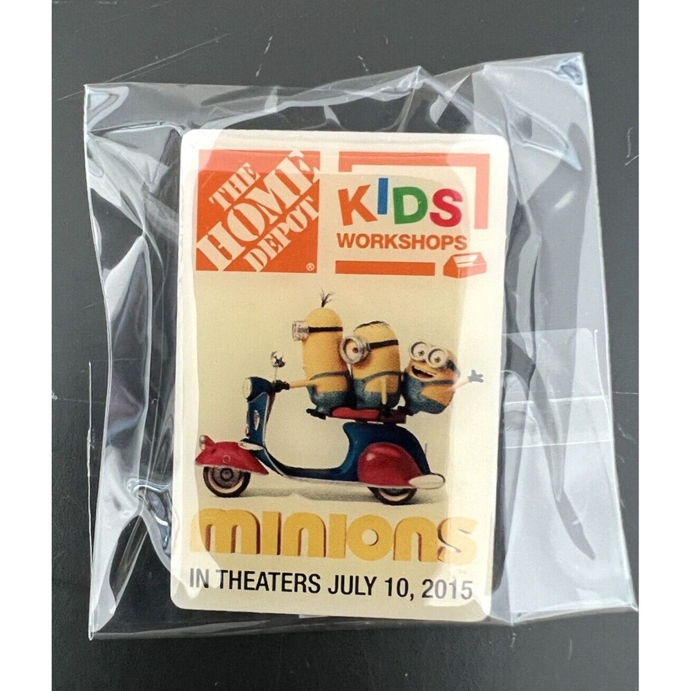 Home Depot Kids Workshop Minions in Theaters July 10, 2015 Pin
